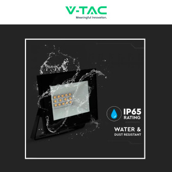 Faro LED 10W SMD IP65 Colore Nero V-Tac VT-44012