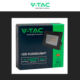 Faro LED 10W SMD IP65 Colore Nero V-Tac VT-44012 Faro LED 10W SMD IP65 Colore Nero V-Tac VT-44012