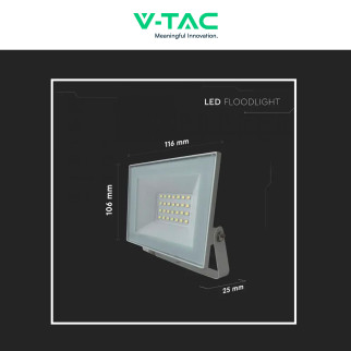 Faro LED 20W SMD IP65 Colore Bianco V-Tac VT-44022 Faro LED 20W SMD IP65 Colore Bianco V-Tac VT-44022