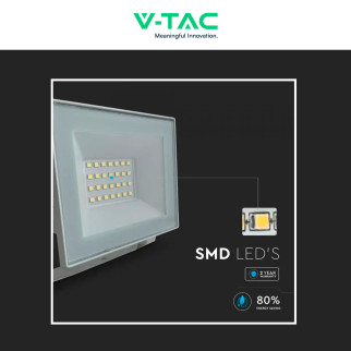 Faro LED 20W SMD IP65 Colore Bianco V-Tac VT-44022 Faro LED 20W SMD IP65 Colore Bianco V-Tac VT-44022