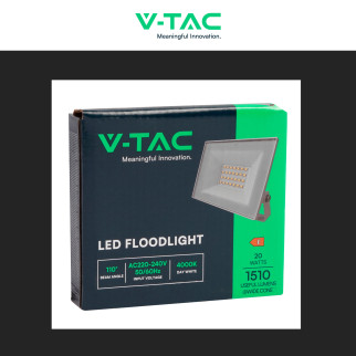 Faro LED 20W SMD IP65 Colore Bianco V-Tac VT-44022 Faro LED 20W SMD IP65 Colore Bianco V-Tac VT-44022