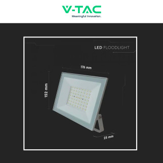 Faro LED 50W SMD IP65 Colore Bianco V-Tac VT-44054 Faro LED 50W SMD IP65 Colore Bianco V-Tac VT-44054