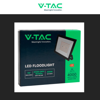 Faro LED 50W SMD IP65 Colore Nero V-Tac VT-44054