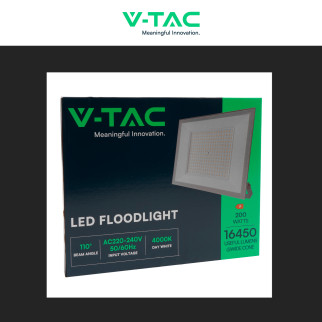 Faro LED 200W SMD IP65 Colore Bianco V-Tac VT-44208 Faro LED 200W SMD IP65 Colore Bianco V-Tac VT-44208