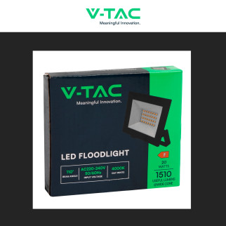 Faro LED 20W SMD IP65 Colore Nero V-Tac VT-44022 Faro LED 20W SMD IP65 Colore Nero V-Tac VT-44022