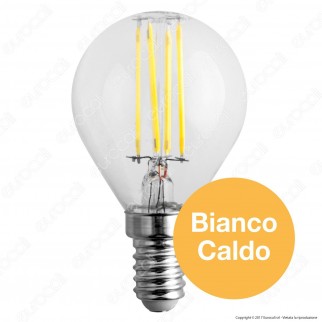 SkyLighting Lampadina LED E14 4W MiniGlobo P45 Filamento - mod.