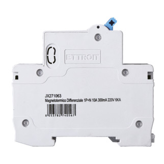 ETTROIT Magnetotermico Differenziale 1P+N 10A 300mA 220V-6KA - Mod. JX271063