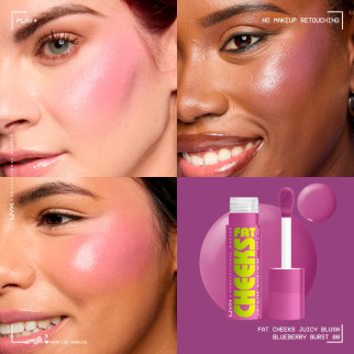 NYX Professional Makeup Fat Cheeks Juicy Blush Liquido 08 Blueberry Burst NYX Professional Makeup Fat Cheeks Juicy Blush Liquido 08 Blueberry Burst