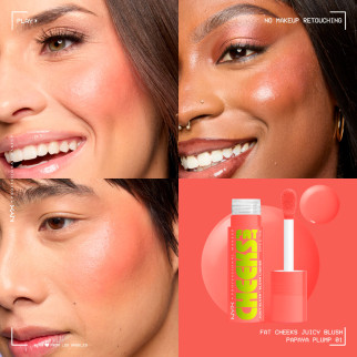 NYX Professional Makeup Fat Cheeks Juicy Blush Liquido 01 Papaya Plump NYX Professional Makeup Fat Cheeks Juicy Blush Liquido 01 Papaya Plump