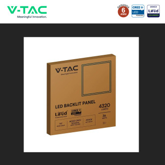 10 Pannelli LED Quadrati 36W SMD CREE con Driver LiFud V-Tac Pro