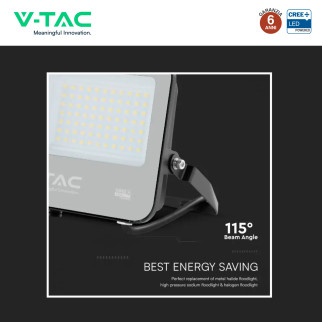 Faro LED 50W SMD Chip CREE IP65 Colore Nero VT-4455