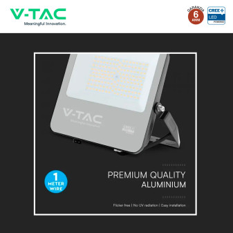 Faro LED 100W SMD Chip CREE IP65 Colore Nero VT-44101