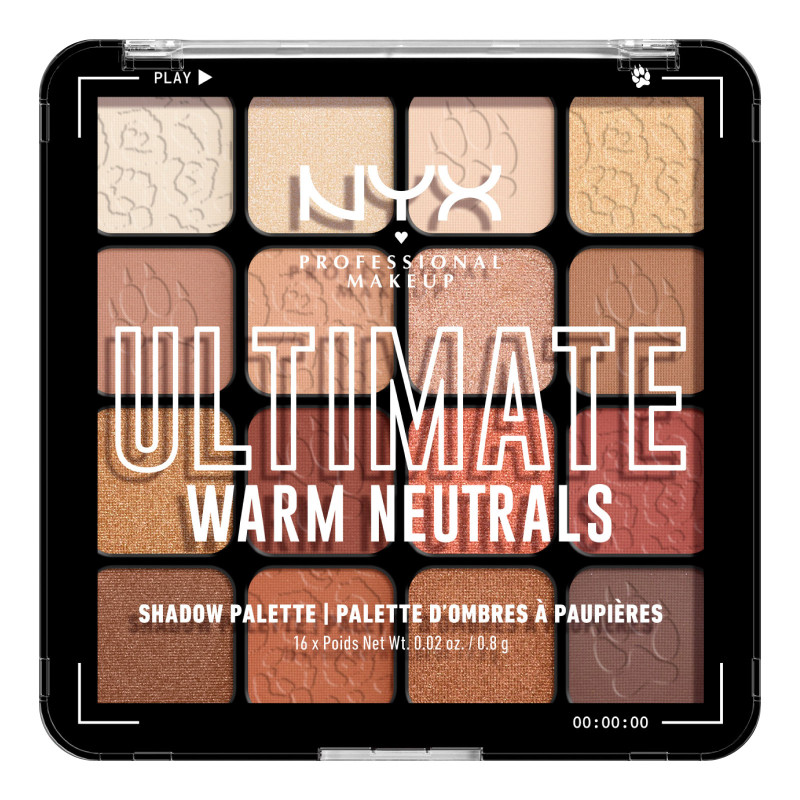 NYX Professional Makeup Ultimate Warm Neutrals Palette 16 Ombretti