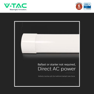 Tubo LED Prismatico 10W 30cm SMD Chip CREE V-Tac Tubo LED Prismatico 10W 30cm SMD Chip CREE V-Tac