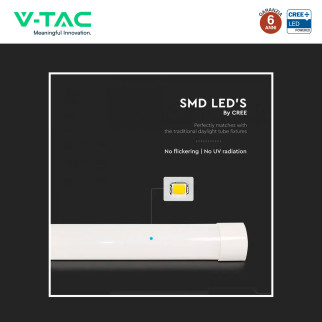 Tubo LED Prismatico 10W 30cm SMD Chip CREE V-Tac Tubo LED Prismatico 10W 30cm SMD Chip CREE V-Tac