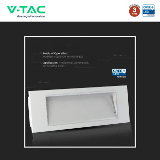 Lampada LED Uscita di Emergenza 3,8W SMD CREE IP40 V-Tac