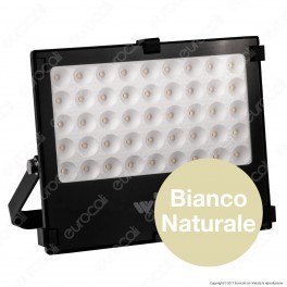 Wiva Optic Round Faretto LED SMD 50W Ultra Sottile Colore Nero - mod.