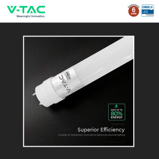 Tubo LED T8 G13 15W SMD CREE Nano-Plastic 150cm con Starter V-Tac