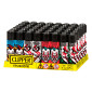 Clipper Large Accendino a Pietrina Grande Ricaricabile con Fantasia Lovely Clowns - Box da 48 Accendini