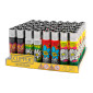 Clipper Large Accendino a Pietrina Grande Ricaricabile con Fantasia Spring Graffiti - Box da 48 Accendini