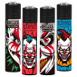 Clipper Large Accendino a Pietrina Grande Ricaricabile con Fantasia Lovely Clowns - Serie da 4 Accendini