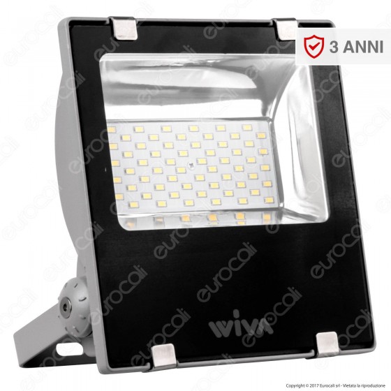 Wiva Faretto LED SMD 100W Colore Nero 12-24V DC - mod. 91100825 Wiva Faretto LED SMD 100W Colore Nero 12-24V DC - mod. 91100825