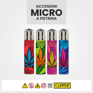 Clipper Micro Accendino a Pietrina Fresh Weed 4 Accendini