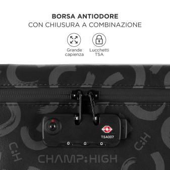 Borsa Antiodore in Ecopelle con Lucchetto TSA Champ High