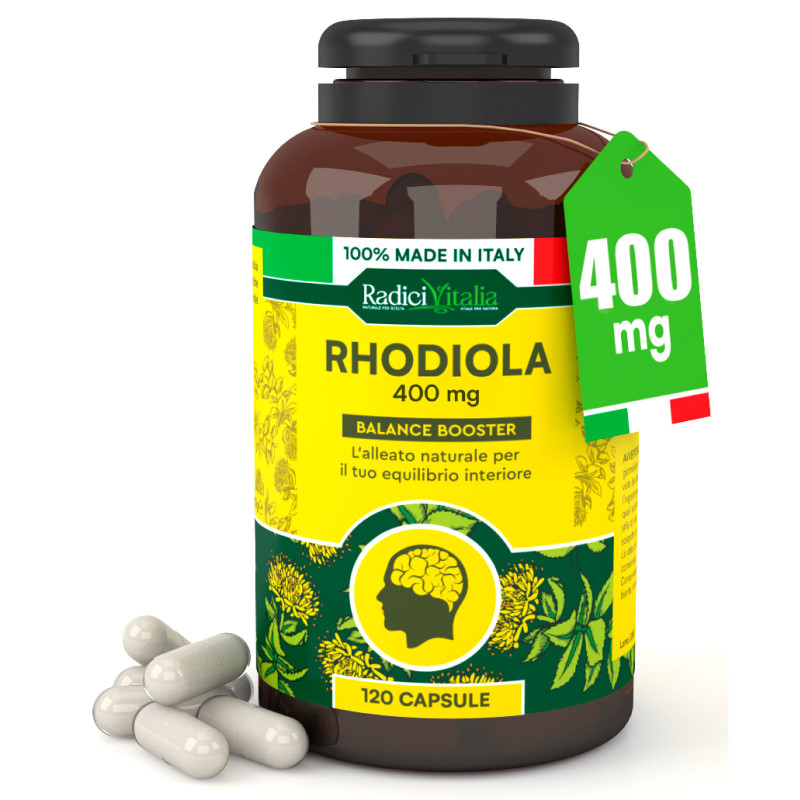 RadiciVitalia Rhodiola Rosea Forte 400mg Integratore per Buon Umore