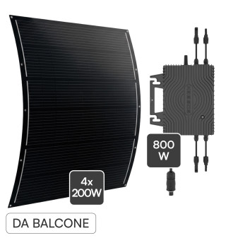 Sossen Kit da Balcone 4 Pannelli Solari + Microinverter CEI 0-21