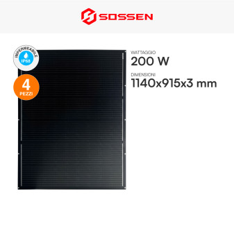 Sossen Kit da Balcone 4 Pannelli Solari + Microinverter CEI 0-21