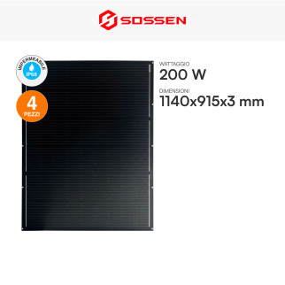 Sossen Kit da Balcone 4 Pannelli Solari + Microinverter CEI 0-21