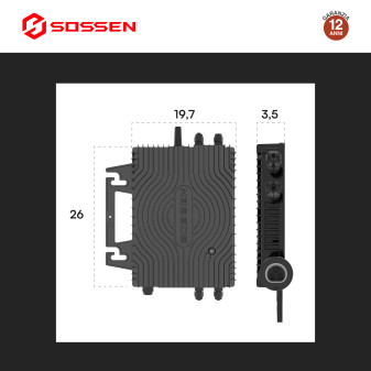 Sossen Kit da Balcone 4 Pannelli Solari + Microinverter CEI 0-21
