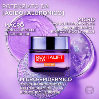 Revitalift Filler Trattamento Rivolumizzante Anti-Rughe SPF 50 L'Oréal