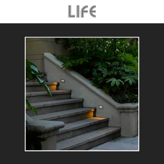 Segnapasso LED 3W Quadrato da Parete CCT 3in1 IP65 IK08 Bianco