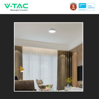 V-Tac Pro VT-60012 Mini Pannello LED Rotondo 12W SMD Chip Samsung