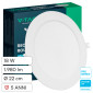 V-Tac Pro VT-61018 Mini Pannello LED Rotondo 18W SMD Chip Samsung a Incasso - SKU 78641 / 78651 / 78661