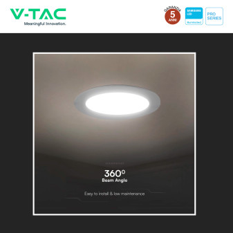 V-Tac Pro VT-61018 Mini Pannello LED Rotondo 18W SMD Chip Samsung