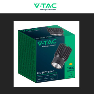 V-Tac VT-1018 Faretto LED da Incasso Rotondo 18W SKU 10301 10302 10303