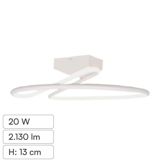 V-Tac VT-7763 Lampadario LED a Superficie 20W SMD Colore Bianco