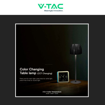 V-Tac VT-7967 Lampada LED SMD da Tavolo 2,7W 3in1 Ricaricabile