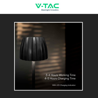 V-Tac VT-7967 Lampada LED SMD da Tavolo 2,7W 3in1 Ricaricabile