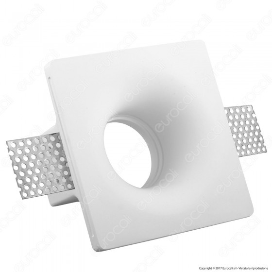 V-Tac VT 714SQ Portafaretto Quadrato da Incasso in Gesso per V-Tac VT 714SQ Portafaretto Quadrato da Incasso in Gesso per