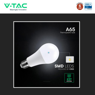 V-Tac Lampadina LED E27 15W Goccia A60 SMD Opaca