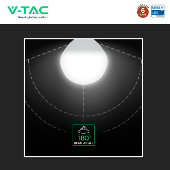V-Tac VT-1819 Lampadina LED E14 3,7W MiniGlobo P45 SMD Chip CREE