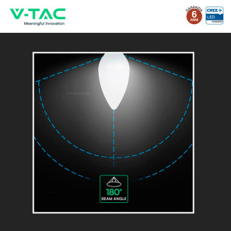 V-Tac Lampadina LED E14 4,5W Candela C37 SMD Opaca