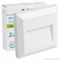 V-Tac VT-1152 Faretto Segnapasso LED a Superficie Quadrato 2W per Esterno Colore Bianco - SKU 1321 / 1320 [TERMINATO]