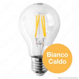 V-Tac VT-1885 Lampadina LED E27 4W Bulb A60 Cross Filament - SKU