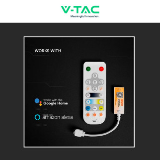 V-TAC Controller Smart per strisce LED CCT 2 Canali con Telecomando