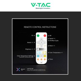 V-TAC Controller Smart per strisce LED CCT 2 Canali con Telecomando